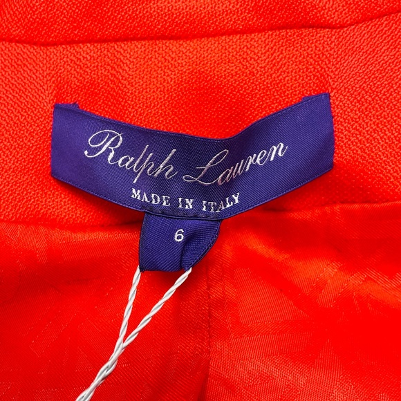RALPH LAUREN COLLECTION ORANGE CLASSIC CASHMERE BLAZER - Picture 4 of 5